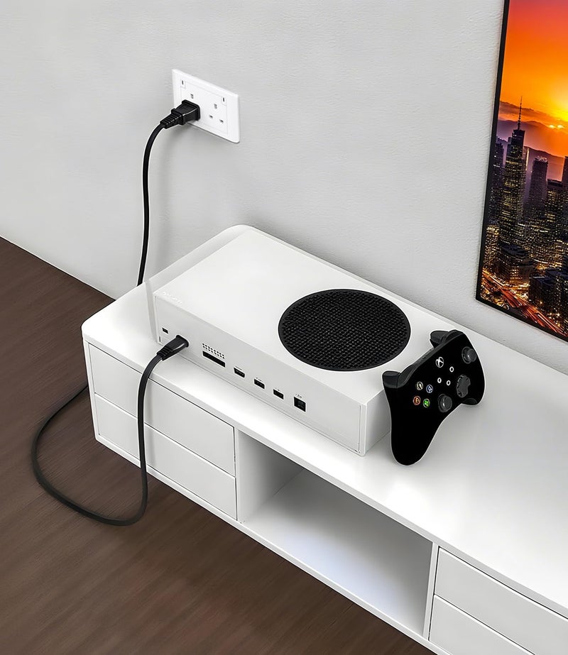 TCKN كابل طاقة AC بطول 6 أقدام لجهاز Xbox Series X/S، Xbox One X/S، لجهاز Sony PS4 PS5 PS3 Slim PlayStation5 4 3، تلفاز، طابعة، مكبر صوت كابل طاقة عالمي بديل ذو 2 شقوق - Image 5
